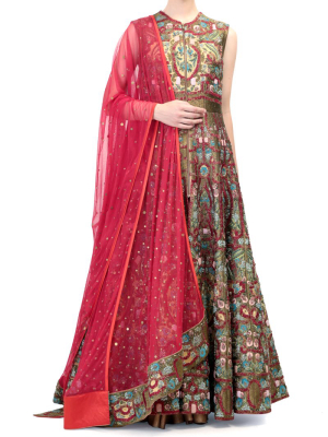 Embroidered Anarkali & Dupatta