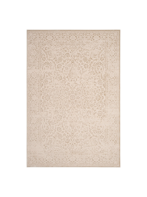 5'1"x7'6" Floral Loomed Area Rug Beige/ivory - Safavieh