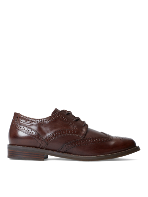 Leather Wing-tip Oxford Shoe