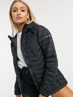 Columbia Powder Lite Hooded Jacket In Black