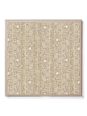 Ecru Maze Kuba Cloth - Sublime Framed Print
