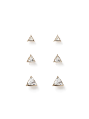 Crystal Triangle Earrings*