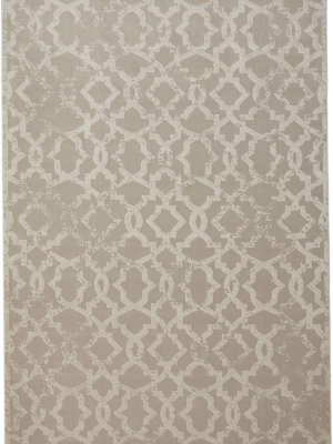 Feizy Akhari Trellis Pattern Rug - Available In 5 Sizes - Ivory & Champagne Gold