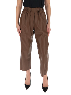 Mm6 Maison Margiela Cropped Leather Pants