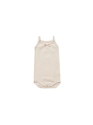 Quincy Mae Pointelle Tank Onesie - Natural