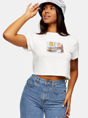 Tarot Card Print T-shirt In White