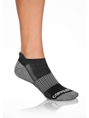 Copper Fit Ankle Socks Women's Black - 3pk 9-11