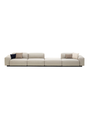 Soft Modular Four-seater Sofa With Middle Platform