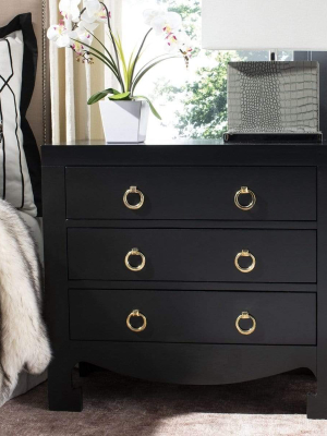 Lyndon Leigh Dion 3 Drawer Chest - Black/gold