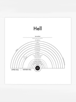 Hell Letterpress Print 8x8