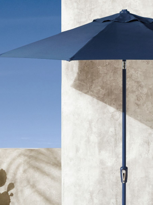 Shadow Round Navy Umbrella Shade With Pole