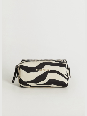 Zebra Print Cosmetic Bag