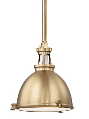 Massena 1 Light Pendant Aged Brass