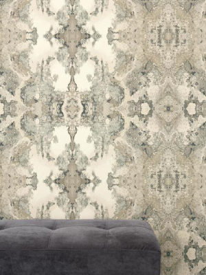 Inner Beauty Wallpaper In Grey From The Botanical Dreams Collection By Candice Olson For York Wallcoverings