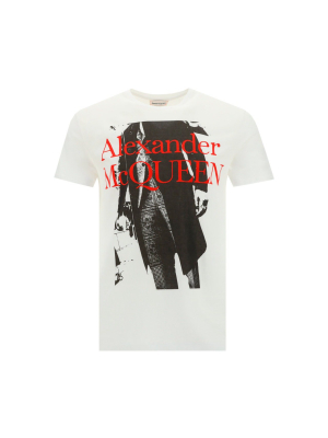 Alexander Mcqueen Graphic Logo Print T-shirt