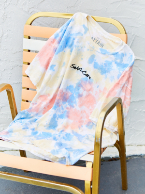 Self-care Watercolor Tie-dye Tee