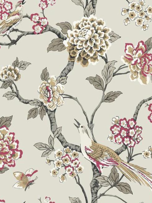 Fanciful Wallpaper In Beige From The Grandmillennial Collection By York Wallcoverings