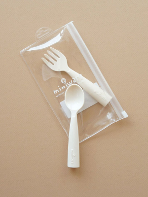 Pla Miniware Cutlery Set - Vanilla