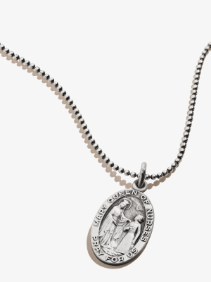 'mary, Queen Of Nurses' Charm Necklace