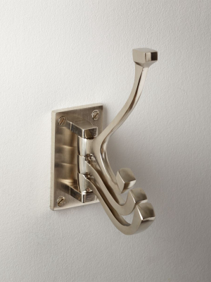 Silver 3-prong Swivel Towel Hook