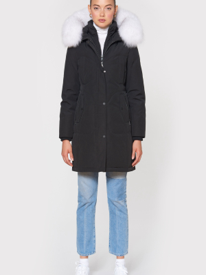 Jill Down Parka Coat, Black