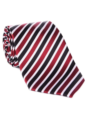 Black, Red & White Collegiate Tie