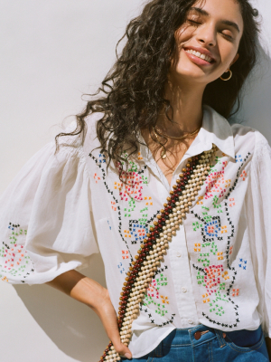 Perry Embroidered Buttondown