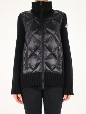 Moncler Quilted Panelled Zip-up Cardigan