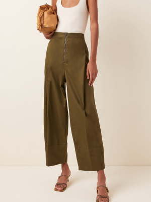 Vice High-rise Organic Cotton Straight-leg Pants