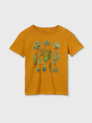 Women's Cactus Short Sleeve Graphic T-shirt (juniors') - Gold