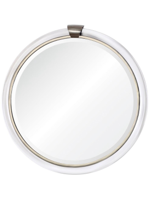 Acrylic And Nickel Round Mirror