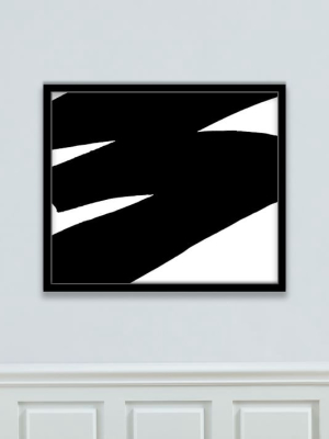 The Arts Capsule Framed Canvas Print - Black & White Stroke 19