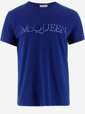 Alexander Mcqueen Logo Embroidered T-shirt