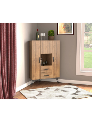 Retro Corner Multi Functional Cabinet Amaretto - Inval