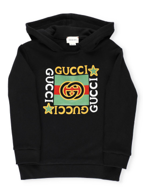 Gucci Kids Logo Printed Hoodie