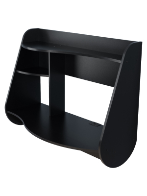 Kurv Floating Desk - Black - Prepac