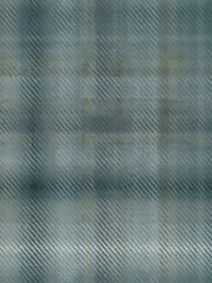 Sterling Plaid Wallpaper In Blue From The Traveler Collection By Ronald Redding