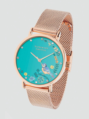 Birdy Blue Watch In Rosegold