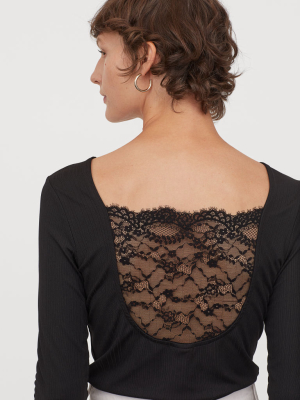 Lace-back Top
