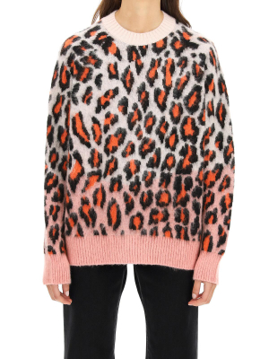 Msgm Printed Knit Sweater