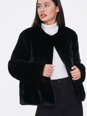 Plush Round-neck Jacket