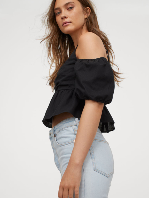 Open-shoulder Blouse