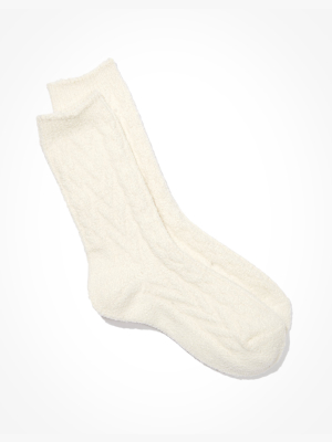 Ae Fuzzy Cable Crew Sock