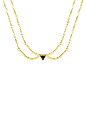 Gold Plated Sterling Silver Bow And Arrow Necklace