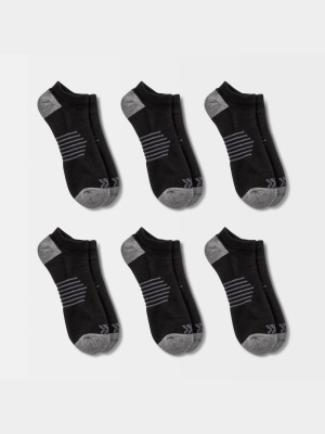 Men's Striped Arch No Show Socks 6pk - All In Motion™ 6-12