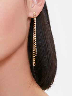 Rhinestone Chain Duster Earrings