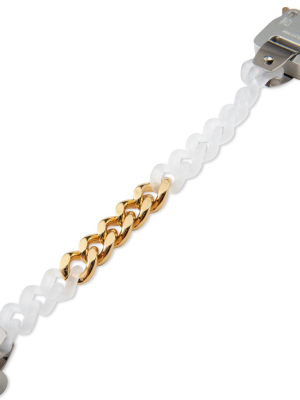 1017 Alyx 9sm Transparent Chain And Metal Bracelet - Transparent/gold