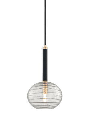 Breton 1 Light Pendant Aged Brass