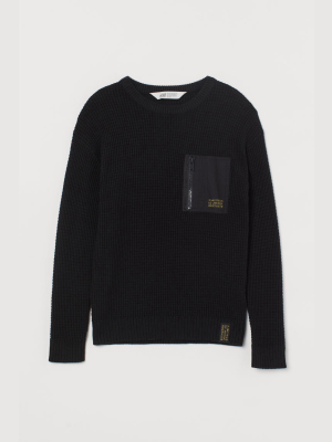 Pocket-detail Sweater