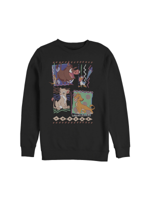 Men's Lion King Retro 90's Savannah Friends Sweatshirt